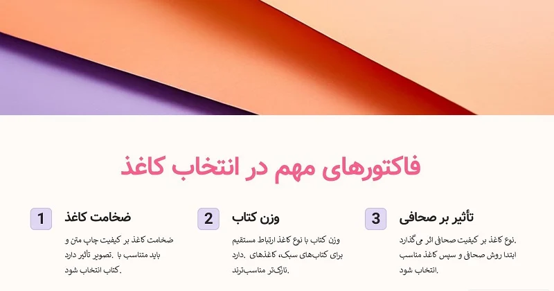کتاب | چاپ بهتر است بدانید: نوع کاغذ در قیمت چاپ کتاب موثر است.